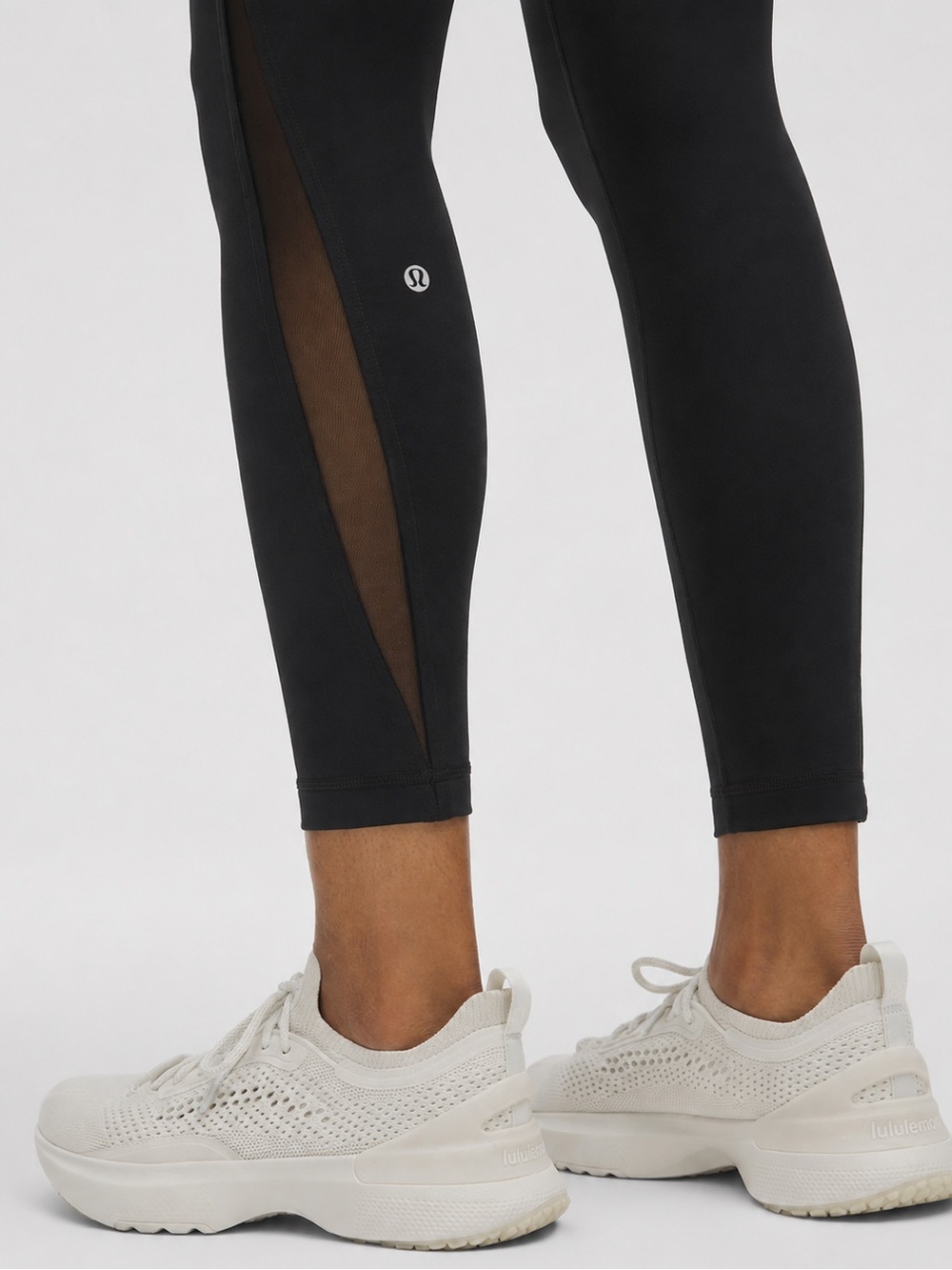 Lululemon Inspire Tight Mesh Black High Rise Zip Pocket Leggings Size 2